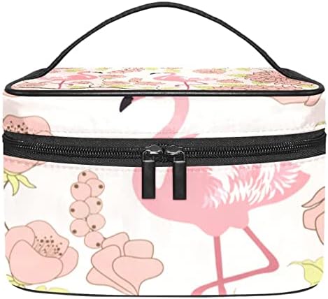 Retro Rózsaszín Flamingó Virág Smink Táska, Nők, Lányok, Kozmetikai Táskák Kezelni Utazás Smink Szervező Táska