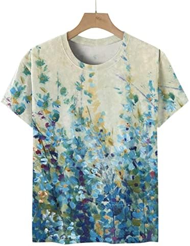 Amikadom Alkalmi póló Női Nyári Őszi Rövid Ujjú Sleeve Festmény Nyomtatás Laza Fit Blúzok, Pólók Tini Lányok 2023