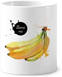 Banán Akvarell Gyümölcs Finom Egészségügyi Fogkefe Tolltartó Bögre, Kerámia Állni Ceruzatartó