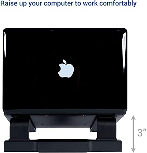 DAC Nem csúszós Laptop 4-Port USB 3.0 Hub Notebook Állvány, 3x9.8x12.1, Fekete