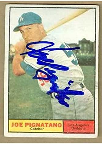 Autogramot Raktár 585937 Joe Pignitano Dedikált Baseball Kártya - Los Angeles Dodgers 1961 Topps - Szám 74 67RB