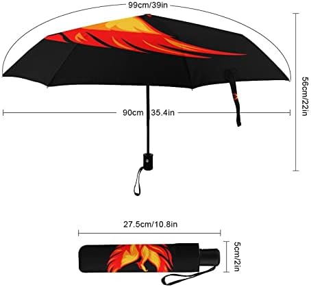 Főnix Madár 3 Redők Utazási Esernyő Anti-UV Szélálló Esernyők Divatos Auto Nyitott Esernyő