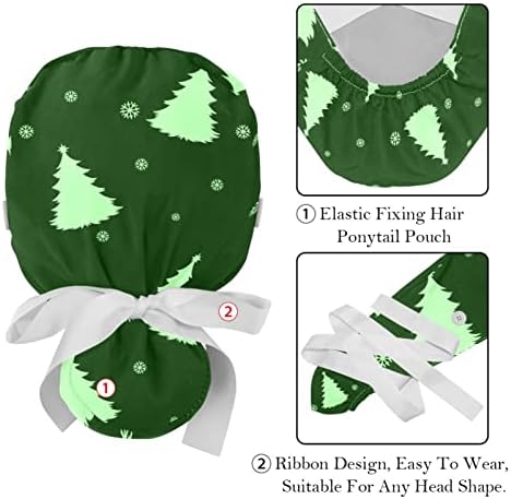 Karácsonyi Mikulás Csokit Willow Állítható Dolgozó Kap a Lófarok Jogosultja 2 Csomag Bozót Kap Bouffant Kalap Férfiak
