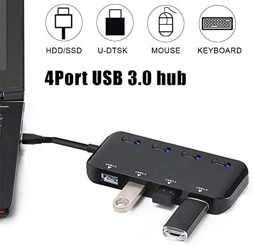 LHLLHL USB3.0 Hub，4 portos Nagy Sebességű Splitter Micro USB Hub Tablet Laptop Notebook Számítógép