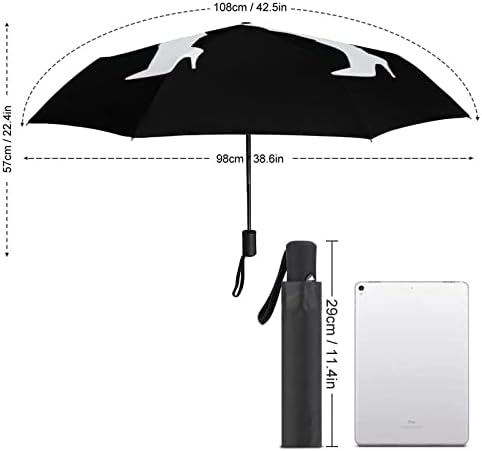 Nagylábú Jeti Magas Sarkú 3 Redők Utazási Esernyő Anti-UV Szélálló Esernyők Divatos Auto Nyitott Esernyő