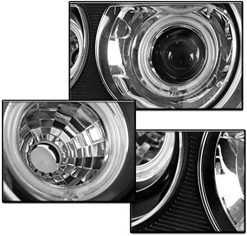 ZMAUTOPARTS 2008-2014 Dodge Challenger (A gyári halogén) CCFL Halo Fekete Projektor Fényszórók, Fényszóró