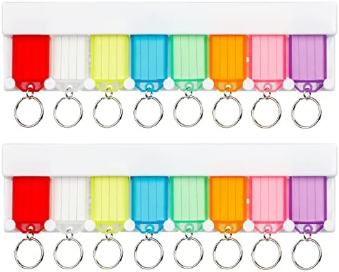 Uniclife 2 Csomag Kulcs Tag Rack Slot Stílus Műanyag Fali kulcstartó Szervező a Kulcs Tag Azonosító, illetve 20 Csomag