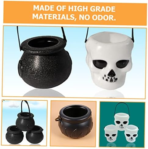 HEMOTON 24 Db Cukorka Vödör Boszorkányok Caldron Pot Fekete Üst Cukorka Üst Üstök Csésze Halloween Candy Jogosultja