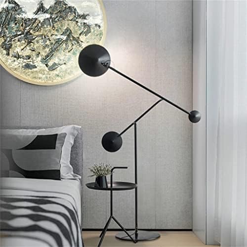 YLYAJY Fekete Art állólámpa Egyszerű nappaliban Kanapé állólámpa Skandináv Hálószoba Tanulmány Függőleges asztali Lámpa