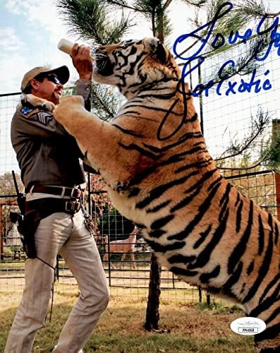 Joe Egzotikus Aláírt Dedikált Fotó 8x10 SZÖVETSÉG Hitelesített Tigris Király 5 - Dedikált MLB Fotók