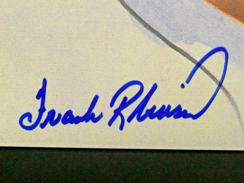 Élő Legenda Frank Robinson Aláírt 8x10 által Ron Lewis a SZÖVETSÉG COA - Dedikált MLB Fotók