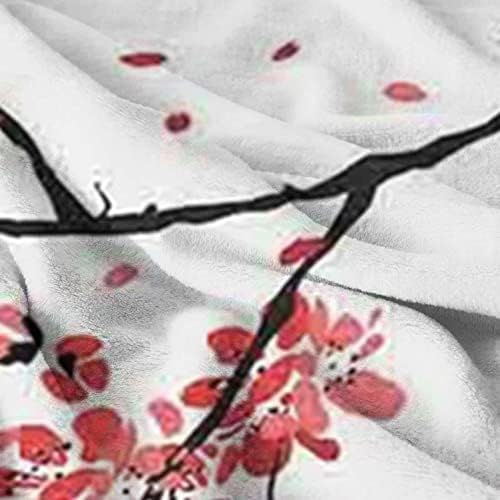 House Dekor, Baba Polár Takaró, Illusztráció Sakura Ágak Szeles áprilisi Időjárás Japán Fáj Stílus, Művészet, Mikroszálas