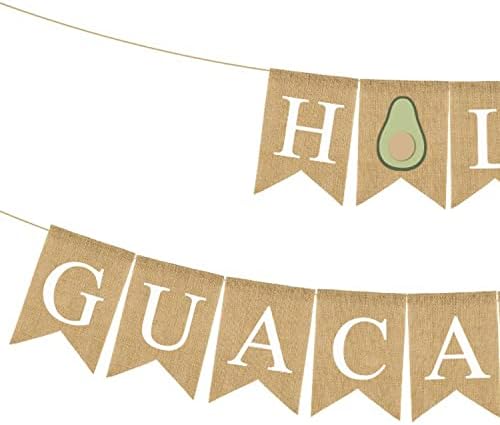 Avokádó Téma Party Dekoráció, Szent Guacamole Zsákvászon Banner, Születésnap, illetve a babaváró Party Ötletek, Fiesta