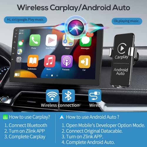 Android Autó Sztereó Toyota Sienna 2017 2018-Apple Carplay, Rimoody 9 Hüvelykes érintőképernyő autórádió GPS Navigáció