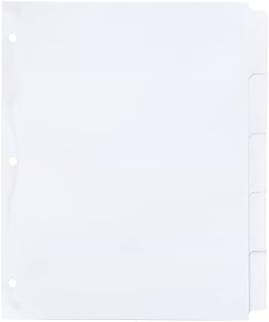 Iroda Essentials Nagy Lap Írja-Az Elválasztó, 8-1/2 x 11, 5 Lap, Fehér Lap, 12-Es Csomag (24846)