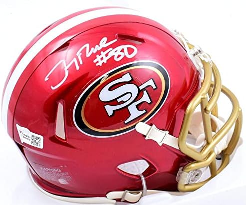 Jerry Rice Dedikált San Francisco 49ers Flash Sebesség Mini Sisak - Fanatikusok - Dedikált NFL Mini Sisak