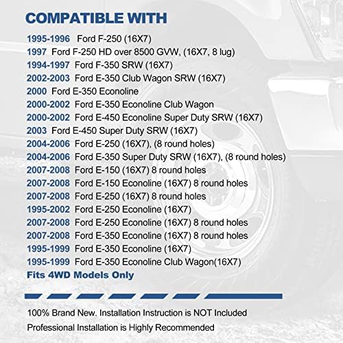 8 Hüvelyk Első Autó, Kerék közepén Hub Caps Kompatibilis Ford Furgon F250 F350 E-Sorozat 4WD 95-08, Vezető, Utas, Oldal,