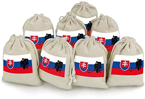 Szlovákia Jégkorong Zsinór Tároló Zsák Cukrot Ajándék Tasak Újrafelhasználható Összecsukható, Kompakt többfunkciós Zsebében