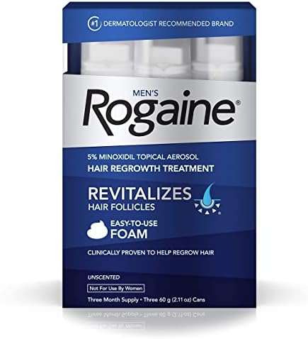 Férfi Rogaine 5% - Os Minoxidil Hab a hajhullás, illetve a Haj Regrowth, Lokális Kezelés a Ritkuló Haj, 3 Hónapra elegendő