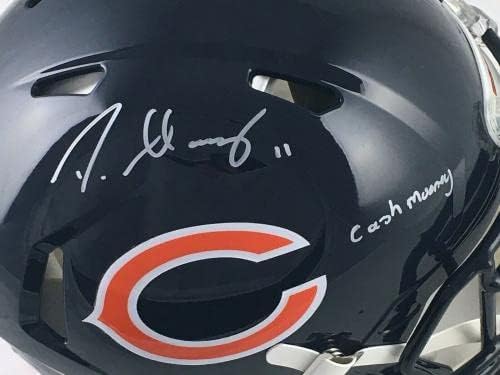 Darnell Mooney Chicago Bears Aláírt Autogramot FS Sebesség Hiteles Sisak Készpénz SZÖVETSÉG - Dedikált NFL Sisak