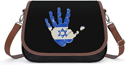 Izrael Zászló Tenyerén PU Bőr válltáska Puha Kors Kézitáska Lánc Állítható Szíj Női