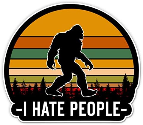 Bigfoot Utálom, hogy az Emberek Matrica - 3 Laptop Matrica - Vízhatlan Pvc Autó, Telefon, Víz, Üveg - Vicces Yeti Jeti