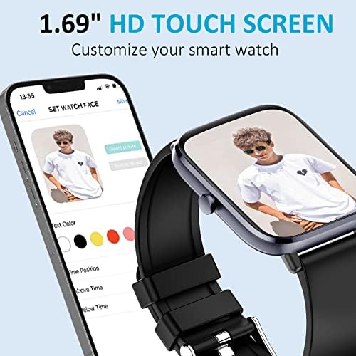 Intelligens Karóra (Válasz/Hívásokat), Smartwatch Fitness Tracker 1.69 Bluetooth Hívás Nézni a Vérnyomás, pulzusszám