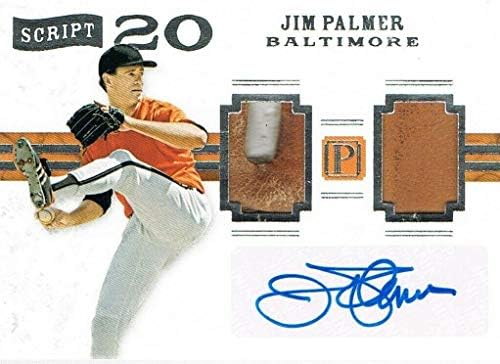 Panini JIM PALMER JP Pantheon Script 20 Anyagok Autogramot Kesztyű d 14/25 - Dedikált MLB Kesztyű
