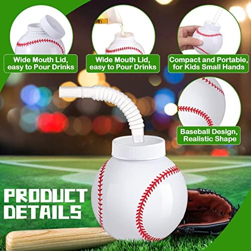 12 Db Baseball-Labda Alakú Csésze Tömeges a Sorsot, s Fedelek, 10oz Műanyag Újrahasznosítható Baseball Fél Csésze Labda