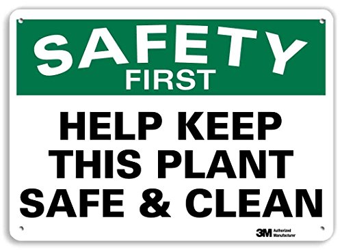 SmartSign Első a Biztonság - Segít megőrizni Ez a Növény Biztonságos, Tiszta Jel | 10 x 14 Műanyag