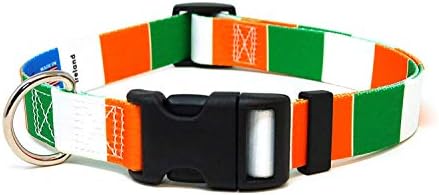 Írország Nyakörv | Írország Zászló | gyorskioldó Csattal | Made in NJ, USA | Extra Nagy Kutyák