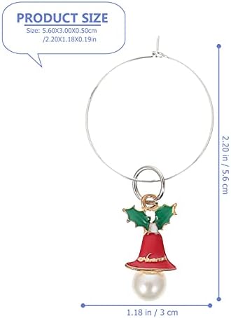 Hemoton Karácsonyi Dekoráció 6db Bor Üveg Gyűrűk Karácsonyi Üveg Bor Varázsa Pohárból Inni Markerek Italt Tag Üveg Azonosító