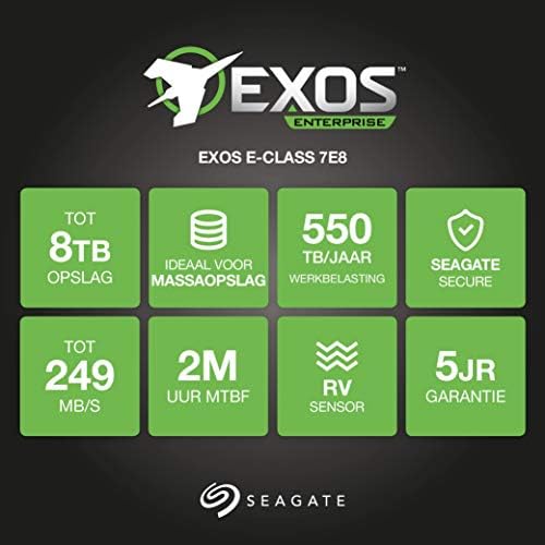 Seagate ST4000NM0115 4 TB Exos 7E8 SATA 6 Gb/s-Enterprise NAS HDD (Új Garanciával) 512e 128MB 3,5 Hüvelykes 7200 RPM