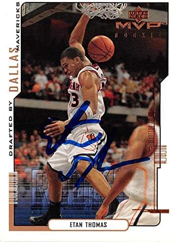 Etan Thomas dedikált kosárlabda kártya (Syracuse Univerity Narancs NCAA Főiskola által készített Dallas Mavericks JC)